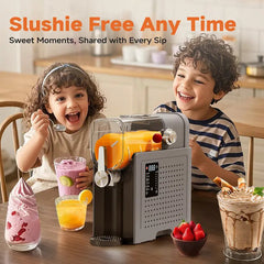 Adjustable Slushie & Soft Serve Ice Cream Machine – Frozen Drink Maker with 6 Preset Programs, Delay Start, Ice Retention & Auto-Cleaning, Ideal for Slush, Smoothies, Milkshakes & More