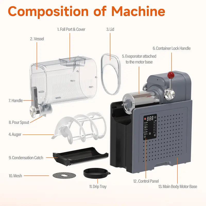 Adjustable Slushie & Soft Serve Ice Cream Machine – Frozen Drink Maker with 6 Preset Programs, Delay Start, Ice Retention & Auto-Cleaning, Ideal for Slush, Smoothies, Milkshakes & More